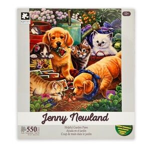 Puzzle by Jenny Newland Helpful Garden Paws, 550 pieces NEW